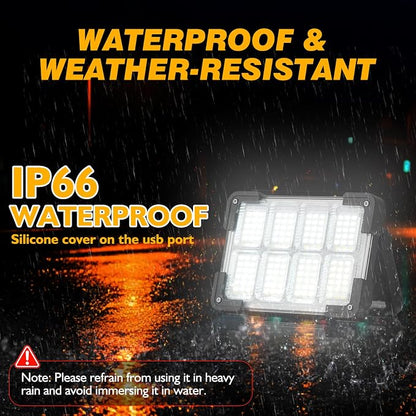 120W Solar Rechargeable Work Light, 144 LED 10000LM Led Work Light - Image 7
