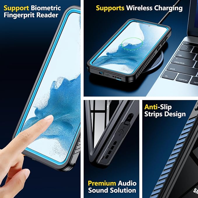 SPIDERCASE for Samsung Galaxy S22 Waterproof Case, IP68 Water Resistance Full - Image 5