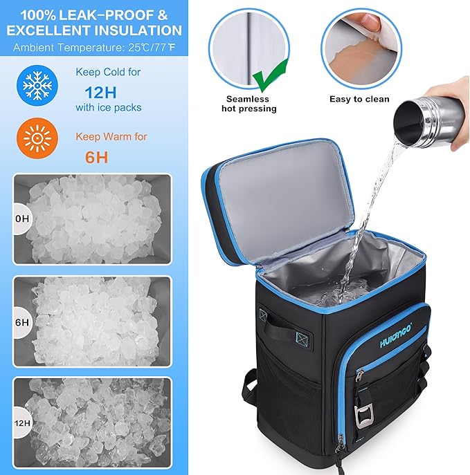 Hulongo Large Waterproof Insulated Cooler Backpack - Image 3