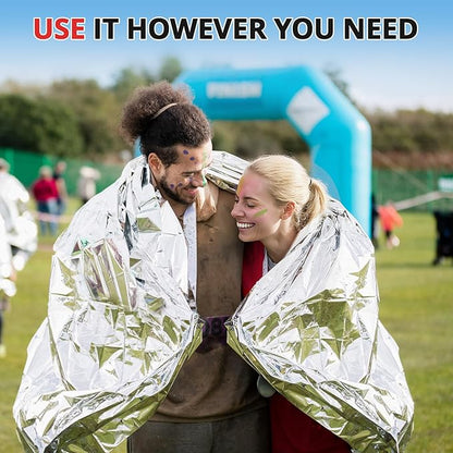 SecuCaptain Survival Emergency Thermal Blankets: 100 Pack Extra Large 84” x63” - Image 8