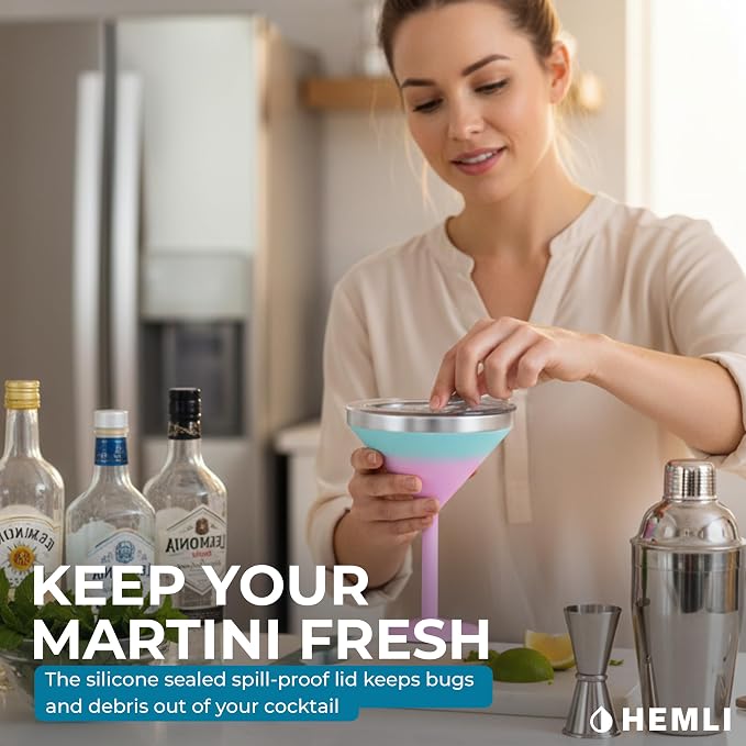 Martini Glass, Stainless Steel Insulated Martini Tumbler, Cocktail Cup - Image 6