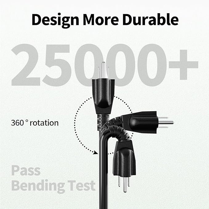 12 Pack Short Extension Cord 1 Foot Black, 16/3 Gauge Indoor Power Extension - Image 4