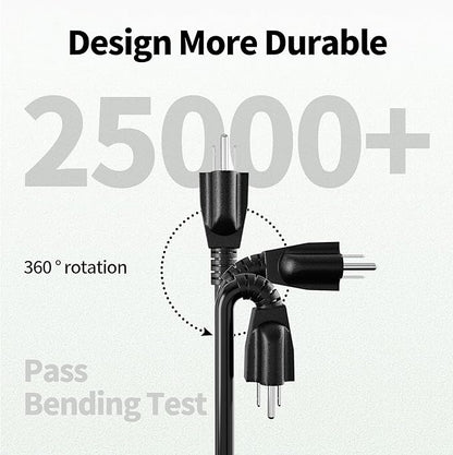 12 Pack Short Extension Cord 1 Foot Black, 16/3 Gauge Indoor Power Extension - Image 4