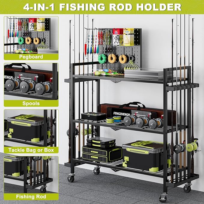 Fishing Rod Holders for Garage, Fishing Rod Stand - Image 2