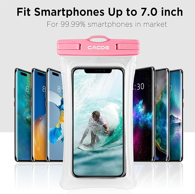 CACOE Floating Universal Waterproof Phone case 2 Pcs-Up to 7.0", Waterproof - Image 2