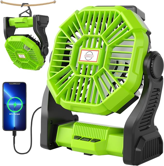 Rechargeable Portable Camping Fan by TDLOL