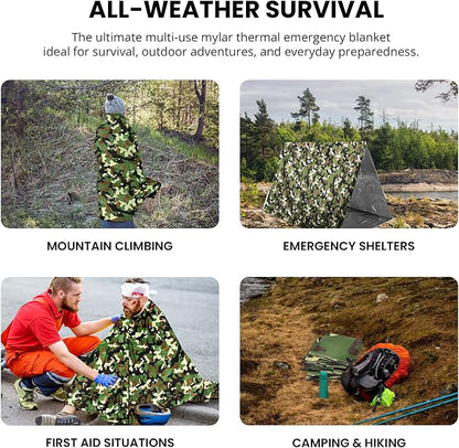Primacare CB-6842-10 Emergency Mylar Thermal Blankets 10 Pack – 84"x52" - Image 6
