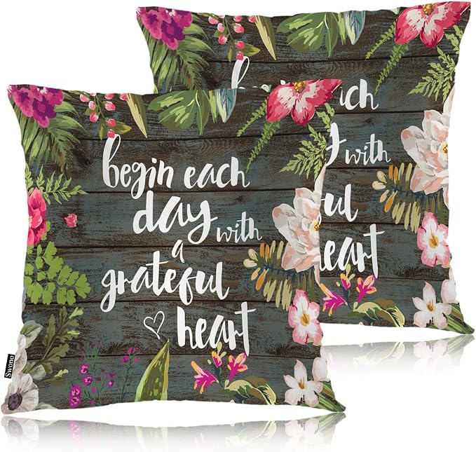 Swono Funny Quote 2Pcs Throw Pillow Covers by Swono
