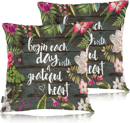 Swono Funny Quote 2Pcs Throw Pillow Covers by Swono