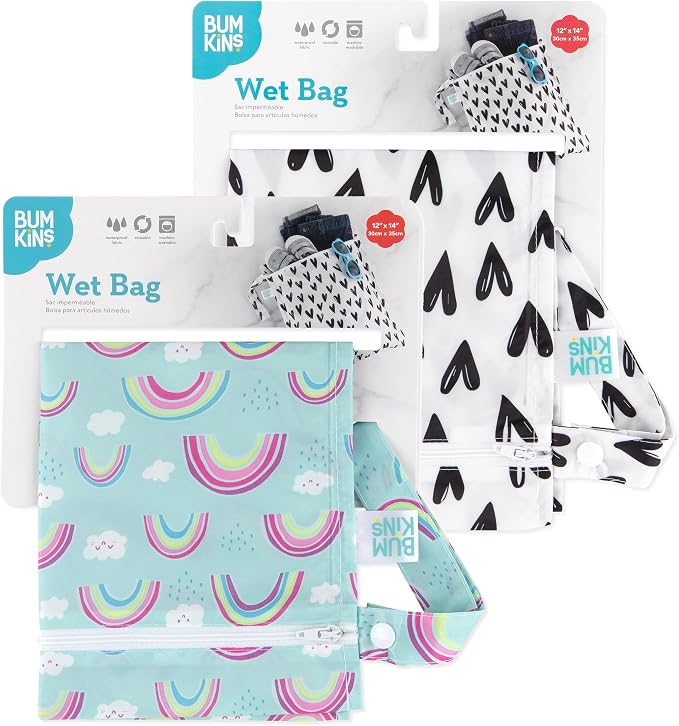 Bumkins - Waterproof Wet Bag - For Baby, Swim Suit, Cloth Diapers, Pump Parts - Image 6
