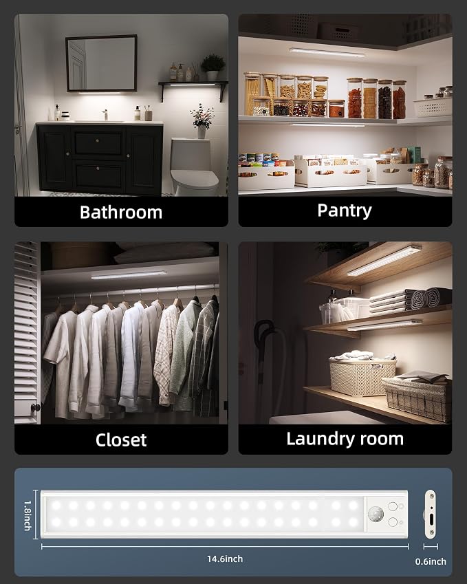 Under Cabinet Lights, Motion Sensor Light Indoor, Wireless Closet Lights - Image 7