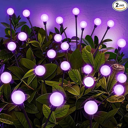 ZFNN Solar Garden Lights 16 LEDs, 2 Pack 8 Heads, Outdoor Waterproof, Swaying by ZFNN
