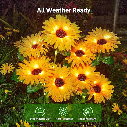 WdtPro Solar Lights Outdoor Garden Decor, 4 Pack Garden Lights - Image 4