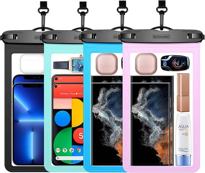 4 Pack 10.5“ Large Waterproof Phone Pouch by Aussumy