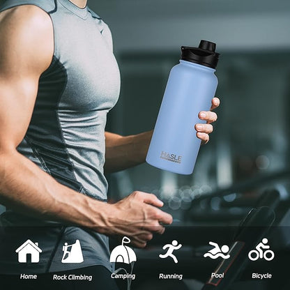 HASLE OUTFITTERS 32 oz Insulated Water Bottle Stainless Steel Double Walled - Image 6