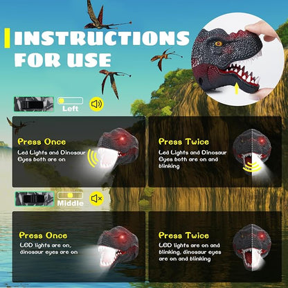 Dysaim Kids Headlamp, Dinosaur Headlamp - Image 6
