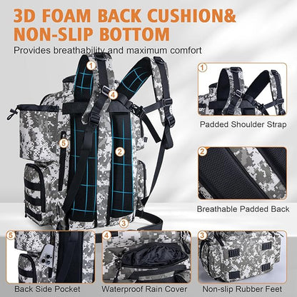 Goture Fishing Backpack, 900D Water-Resistant Tackle Backpack - Image 4