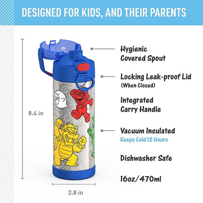 THERMOS FUNTAINER 16 Ounce Stainless Steel Vacuum Insulated Bottle - Image 2
