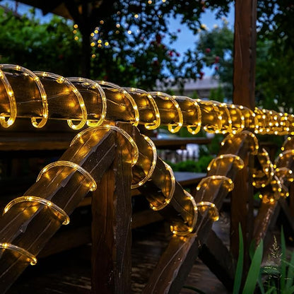 Solar Rope Lights, 2 Packs Total 132ft 400LED Solar String Lights, 8 Modes - Image 3