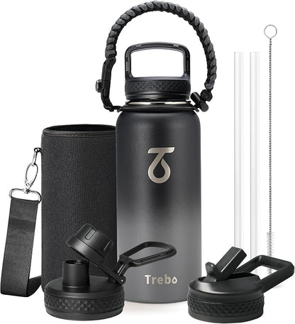 Trebo 32 oz Water Bottle Insulated by StayHotStayColdStayGreen