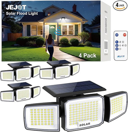 Solar Security Light Outdoor Super Bright LED, Motion Sensor Flood Light by JEJOT