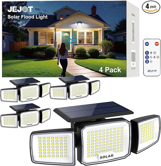Solar Security Light Outdoor Super Bright LED, Motion Sensor Flood Light by JEJOT