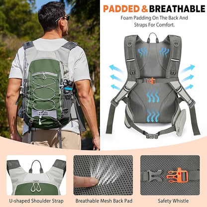 25L Hiking Backpack with Rain Cover Lightweight Hiking Daypack - Image 2