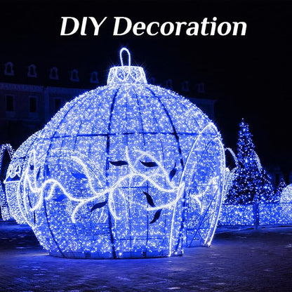 2-Pack 200 LED Solar Fairy Lights Outdoor, Upgraded Oversize Lamp Beads & Super - Image 3