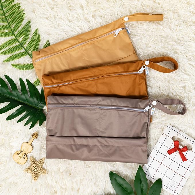 babygoal Wet Dry Bags for Baby Cloth Diapers, Washable Travel Bags, Gym Bag for - Image 7