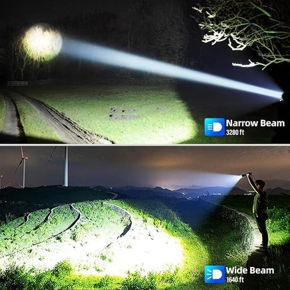 BERCOL Flashlights High Lumens Rechargeable, 90000 Lumens Super Bright Led - Image 5