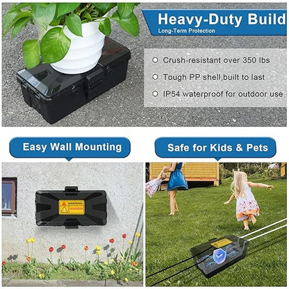 NineLeaf Outdoor Electrical Box Waterproof, Medium Weatherproof Electrical Box - Image 7