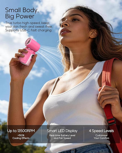 Portable Clip-On Mini Fan, Hands-Free, Turbo Personal Handheld Fans - Image 5