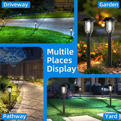 ILANCK 12 Pack Solar Lights Outdoor, 6000K Bright Solar Pathway Lights - Image 5