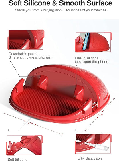 Loncaster Car Phone Holder, Car Phone Mount Silicone Car Pad Mat - Image 3