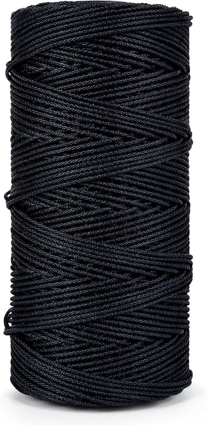 HONGDA Braided Black Nylon String, #18 Tarred Bank Line Twine, 487 Feet Black - Image 4