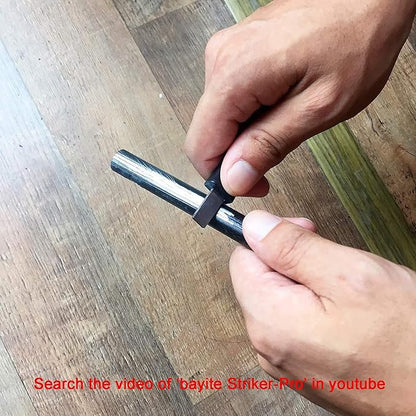 bayite 4 Inch Survival Ferrocerium Drilled Flint Fire Starter, Ferro Rod Kit - Image 6