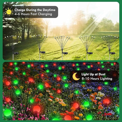 OZS 6Pack Total 48LED Solar Garden Lights Christmas Fairy Outdoor - Image 4