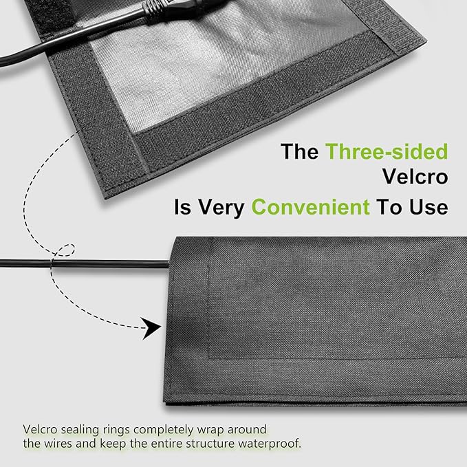 3Pack Outdoor Extension Cord Safety Cover, 11.2x6 Inch, 600D Canvas Oxford - Image 6