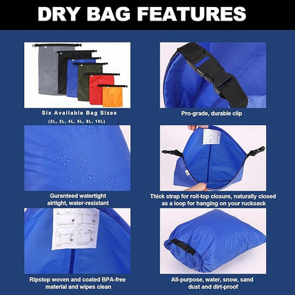 Dry Bags Waterproof Set, Outdoor Dry Bag Keep Gear Dry - Image 3
