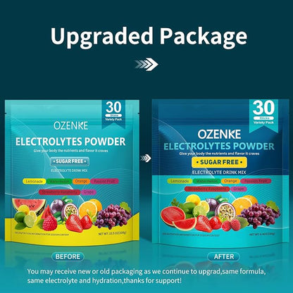 Electrolytes Powder Packets, 30 Sticks Hydration Packets Sugar Free, - Image 2