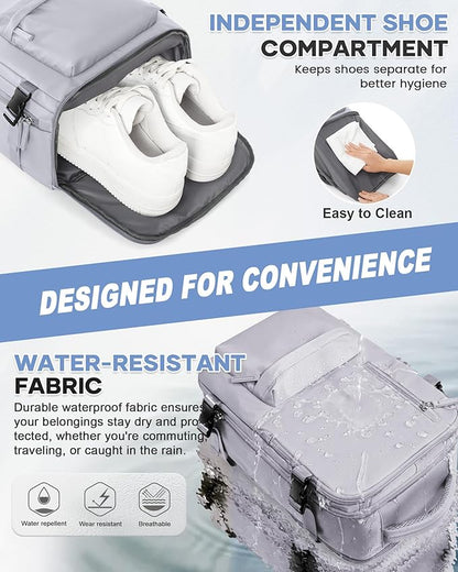 WONHOX Large Travel Backpack Carry on Flight Approved Laptop Work Business - Image 4
