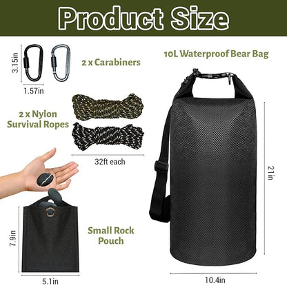 Bear Bag Hanging Kit, 10L Waterproof Bear Bags - Image 2