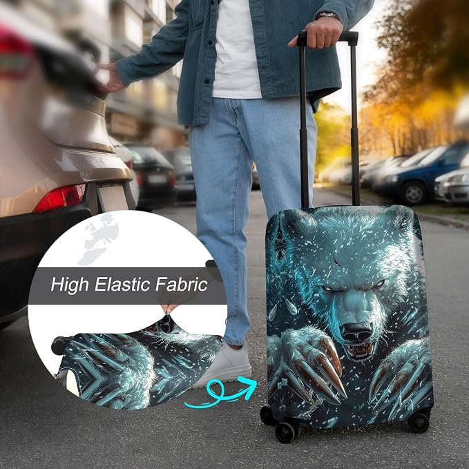 Luggage Cover Protector for 19-20 Inch Suitcases, TSA Approved Elastic Travel - Image 4