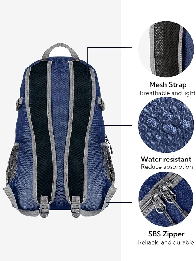 WATERFLY Small Lightweight Packable Backpack: 20l Ultra Light Foldable Travel - Image 5