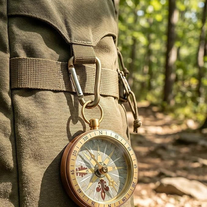 Pocket Compass, Antique Compass Pocket Watches, Copper Flip Cover Pockets Watch - Image 8