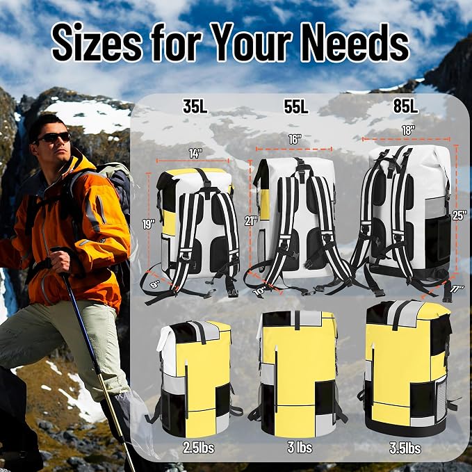 Dry Bag Waterproof Backpack for Women Men, 5L Small Roll Top Lightweight Dry - Image 3