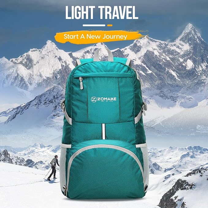 ZOMAKE Lightweight Packable Backpack 35L, Light Foldable Backpacks Water - Image 8