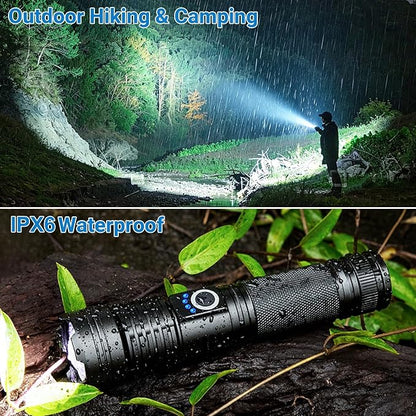 Rechargeable LED Flashlight, 000 High Lumens Super Bright Flashlight, 5 Modes - Image 4