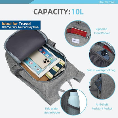 10L Foldable Lightweight Backpack – Packable Travel Daypack - Image 3