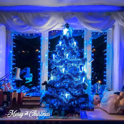 JMEXSUSS 150 LED Blue Christmas Lights Indoor Outdoor, Connectable 59 ft String - Image 6